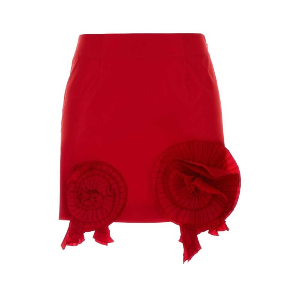 Blumarine Women Red Taffeta Mini Skirt